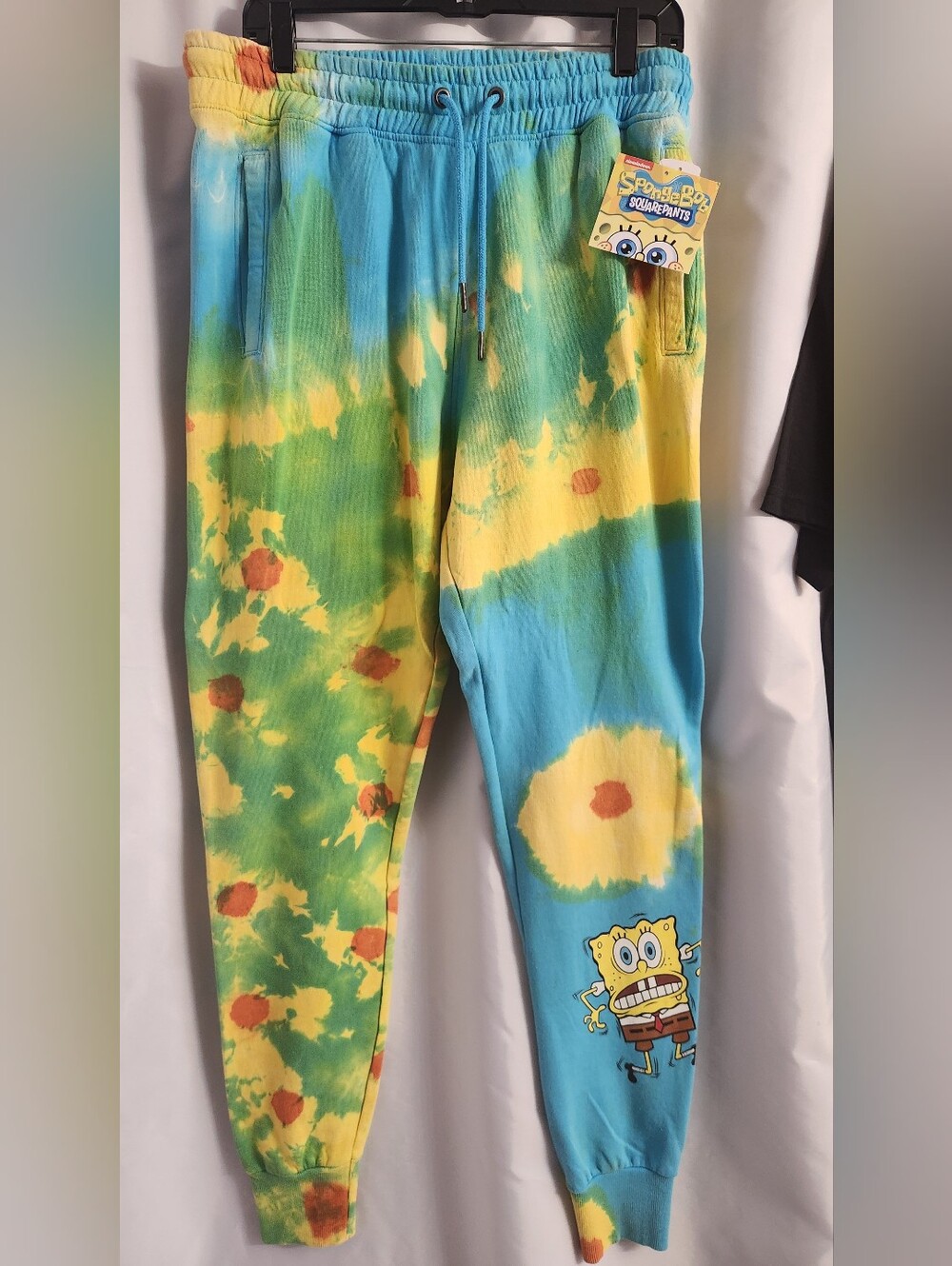 🔥NEW TAGS ON🔥 Nickelodeon SpongeBob Tie-Dye Joggers.  Adult SIZE MEDIUM